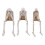 (A-B-C) Halloween Fireplace Simulation Skull Combination Resin Decor,Skeleton Decoration 1