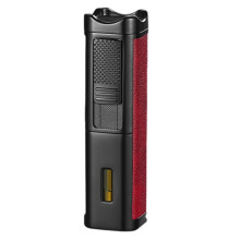 (E) Cigars Lighter with Cigars Cutter Sturdy Refillable Lighters for Indoor Outdoor for Camping