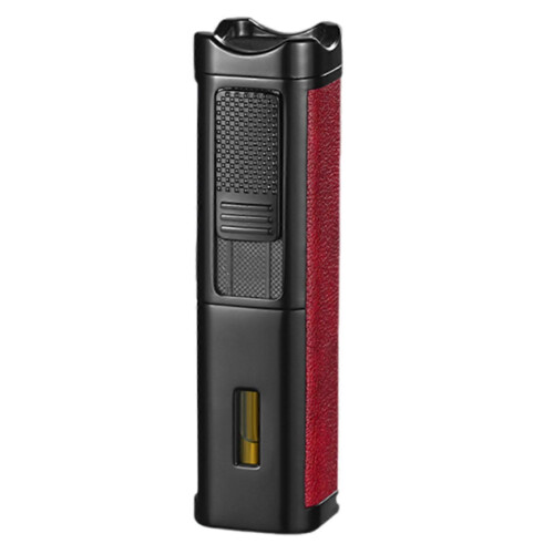 (E) Cigars Lighter with Cigars Cutter Sturdy Refillable Lighters for Indoor Outdoor for Camping