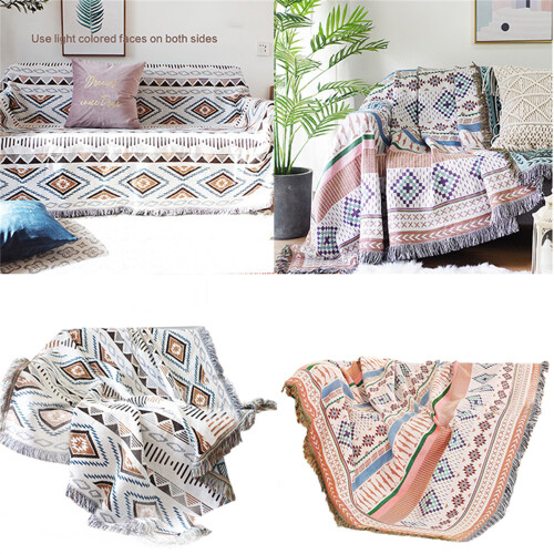 Sofa Blanket Bohemian Decorative Protective Cover Blankets-D 1