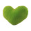 Heart Shape Throw Pillow PP Cotton Cushion Plush-grass green 1