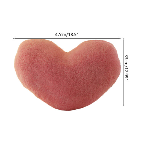 Heart Shape Throw Pillow PP Cotton Cushion Plush-grass green 2