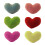 Heart Shape Throw Pillow PP Cotton Cushion Plush-grass green 2