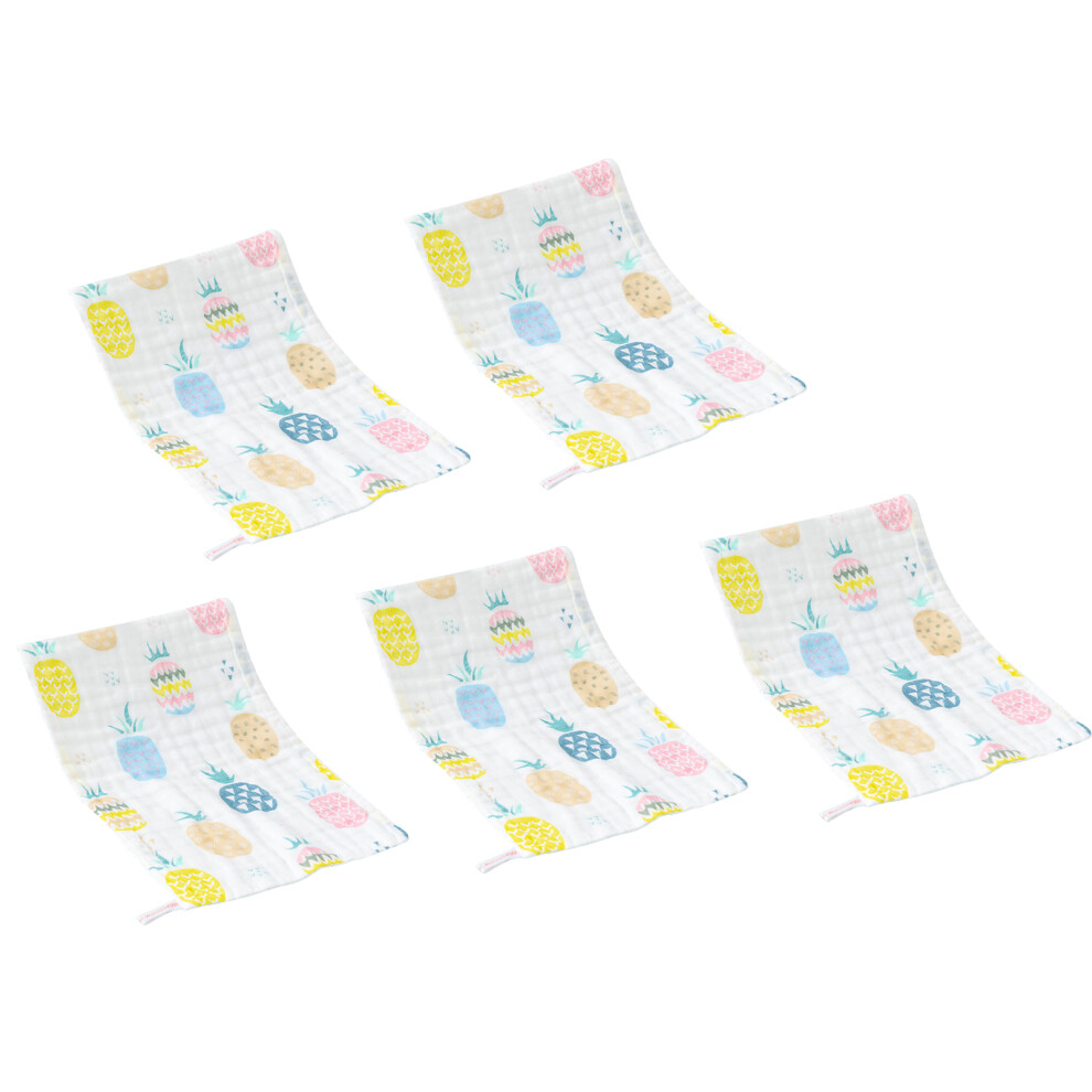 5Pcs Baby Muslin Washcloths Muslin Cotton Baby-big pineapple