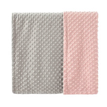 Dotted Baby Blanket Soft and Comfortable Sleeping-powder ash
