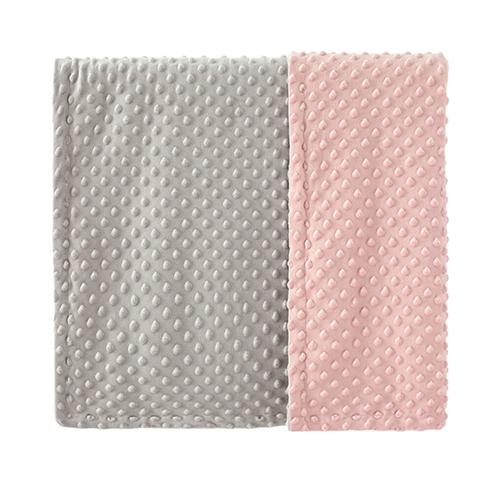 Dotted Baby Blanket Soft and Comfortable Sleeping-powder ash
