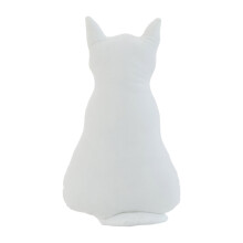 Niedliches Katzenrücken-Schattenspielzeugkissen,-Weiß 45cm