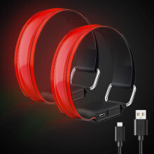 Reflecterend hardlooplampje voor veiligheid in het donker, oplaadbare LED-armband met meerdere lichtstanden zorgt voor hoge zichtbaarheid voor