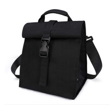 Bolsa térmica versátil para almoço, reutilizável, para homens e mulheres estilosos, com bolsos laterais e alça resistente, feita com materiais