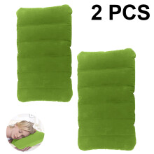 Item essencial para viagens: Travesseiro inflável portátil para mochileiros, ideal para suporte lombar.