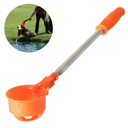 Telescopic Golf Ball Retriever, Extendable Picker Upper For Multi-scenario Usage, Automatic Locking Device Ensures Secure Pickup, Stainless Steel Shaf 2