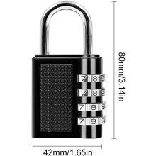 Self-set Combination Lock, Heavy-duty Construction Padlock With Weatherproof Protection And Multipurpose Use For School Gym Outdoor Travel Home (2PCS)