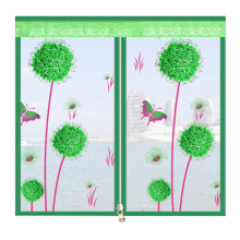 Summer Zipper Screen Door Curtain Door Window-green dandelion 1