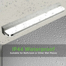 Luxe badkamerspiegellamp, elegant ontwerp van roestvrij staal en acryl, geen externe voeding nodig, 42 cm koudwitte LED-lamp voor de badkamer.