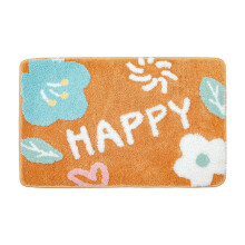 Cartoon Floor Mat Soft Imitation Cashmere Door-orange vitality