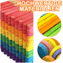 Multipurpose Utility, Smooth Wooden Sticks: Rainbow Craft Sticks For Your Next Big Creation