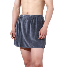 Tragbares Badetuch für Herren, kurze Hose, weiches-grau