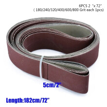 6 Stück 2" x 72" Feinkörnung Schleifband Schleifband Schleifband Schleifband Polierendes Schleifpapier 180/240/ 320/ 400/ 600/ 800 Körnung
