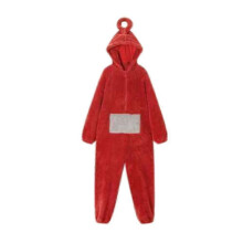 (M, Red) Unisex Teletubbies Costumes Disi Onesies Lala Cosplay Pajamas Adult Pyjamas Animal Sleepwear Jumpsuit