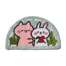 Cartoon Floor Mat Soft Imitation Cashmere-Hug love rabbit