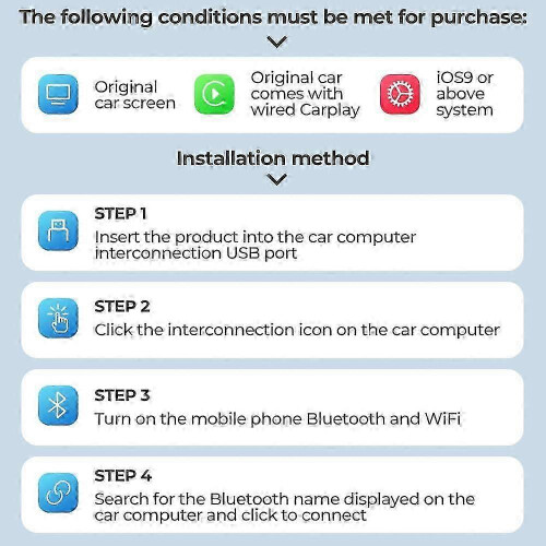 (For Android) 2025 Newest Wireless CarPlay Adapter for iPhone Android, 2025 Upgraded Mini USB 2