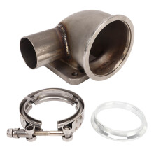 Adattatore a gomito turbo con flangia a banda, kit tubo flangiato a 90 gradi in acciaio inox con morsetto flangiato, controllo delle prestazioni di