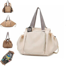 (White) 2025 New Multi-Function Mommy Tote Bag Lightweight Travel Backpack with Large Capacity & Smart Organizer