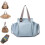 (Blue) 2025 New Multi-Function Mommy Tote Bag Lightweight Travel Backpack with Large Capacity & Smart Organizer 1