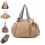 (Khaki)2025 New Multi-Function Mommy Tote Bag Lightweight Travel Backpack with Large Capacity & Smart Organizer 1