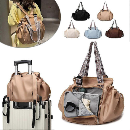 (Khaki)2025 New Multi-Function Mommy Tote Bag Lightweight Travel Backpack with Large Capacity & Smart Organizer 1