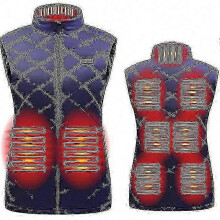 (M, Navy) Heated Vest for Women, Electrically Heated Vest with Warming Function (9 Heating Zones)