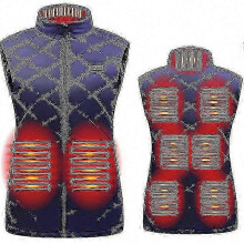 (XL, Navy) Heated Vest for Women, Electrically Heated Vest with Warming Function (9 Heating Zones)