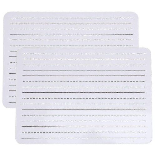 Small Whiteboard with Lines for Students 2Pcs Early Education Tool Individual Practice White Color 1