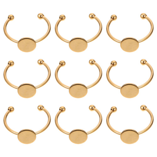 30Stk Ring Basis Gold DIY Ringe Untersetzer Schmuckhalter