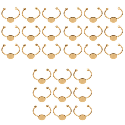 30Stk Ring Basis Gold DIY Ringe Untersetzer Schmuckhalter 2