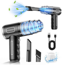 (Black) Portable Handheld Car Vacuum Cleaner 120W Cordless Vacuum Wet Dry Cleaner for Desktop Keyboard Car Interior Dusting