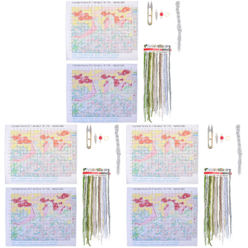 3 Sets Cross Stitch Polyester Handmade Materials Aldult 1