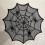 Round Laces Table Placemat Spiders Webs Pattern for-Black 8 6