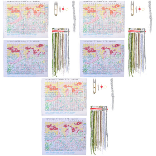 3 Sets Cross Stitch Polyester Handmade Materials Aldult 2