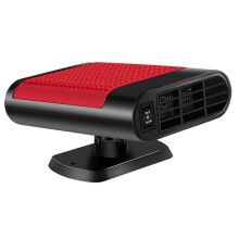 (12V, Red) 2025 Upgraded Car Heater Defroster, Portable Car Heaters 12V/24W Powerful Car Fan With Cooling and Heating, Quick Heat and Low Noise