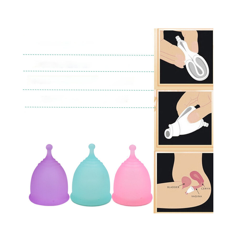 Pink Women Silicone Collapsible Menstrual Cup & Disc Set 25Ml Leak-Proof