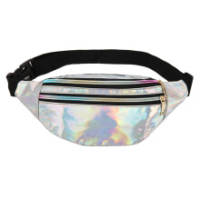 Shiny Neon Fanny Bag, Waterproof Material Ensures Your Belongings Stay Dry, Clear Texture & Adjustable Waist Strap for Women's Fashion Needs