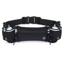 Running Belt, Hydration Belt For Women And Men, Adjustable Strap With Reflective Straps, Water Bottle Holder, Bounce-Free, Soft Lycra Material, Waterp