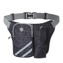Adjustable Hydration Belt With Bottle Holder, Anti Theft Slim Belt Bag For Fitness Travel, Reflective Printings On Unisex Waist Pack Suitable For Mult