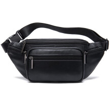 Sophisticated Leather Fanny Pack for Women Men, Waterproof Crossbody Belt Bag with Adjustable Strap for Hiking Traveling