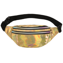 Shiny Neon Fanny Bag, Waterproof Material Ensures Your Belongings Stay Dry, Clear Texture & Adjustable Waist Strap for Women's Fashion Needs