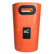 Secchio pieghevole portatile, contenitore per acqua pieghevole multiuso, esterno in tela lavabile e riutilizzabile, rivestimento interno in PVC