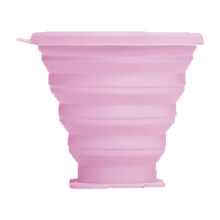 Elegante vaso plegable de silicona, ideal para viajes y aventuras al aire libre.