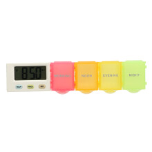 Pillenorganizer met digitale herinnering, 7-daagse pillenorganizer, gebruiksvriendelijke en reisvriendelijke medicijndispenser, vitaminehouder met