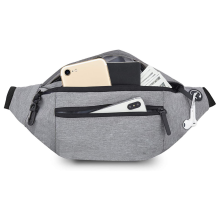 Justerbar crossbody-mavetaske med nøglering, slidstærk vandafvisende stofbæltetaske til telefon til håndfri punge, stor størrelse, alsidig W